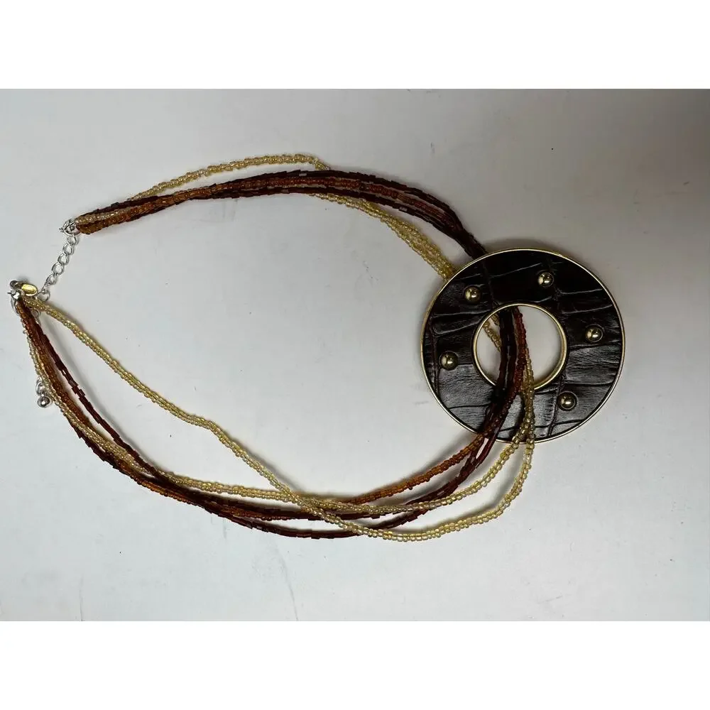 Multi Strand Disc Necklace